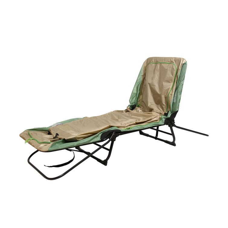 Kamp-Rite Original Portable Versatile Cot, Chair, & Tent, Easy Setup,  Green/Tan